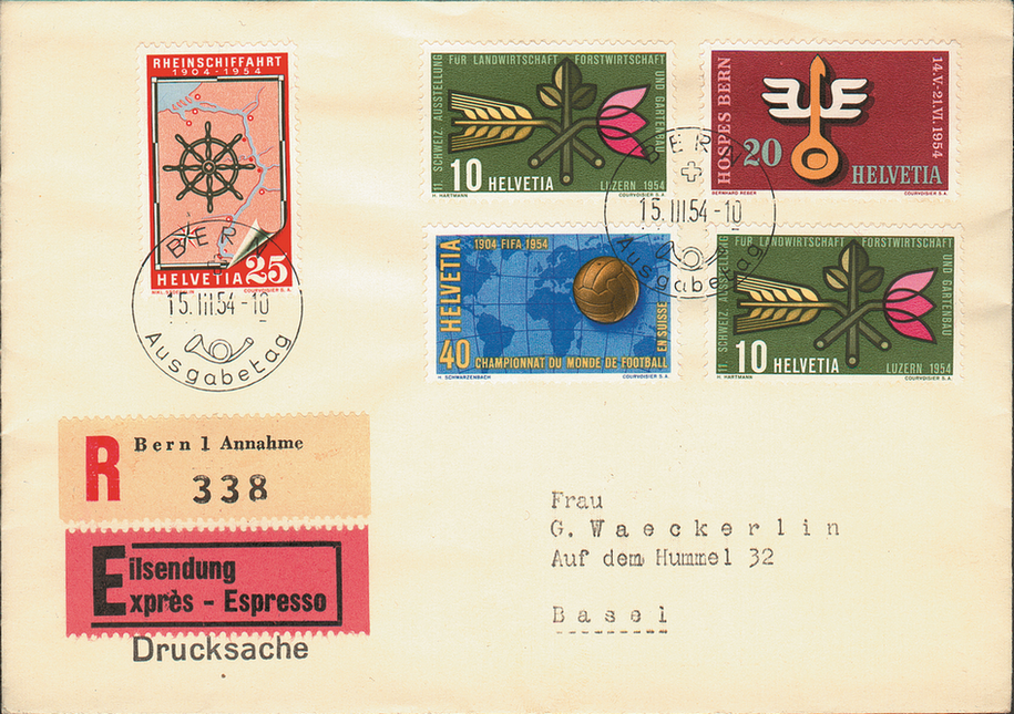 1954, Werbe- und Gedenkmarken, d