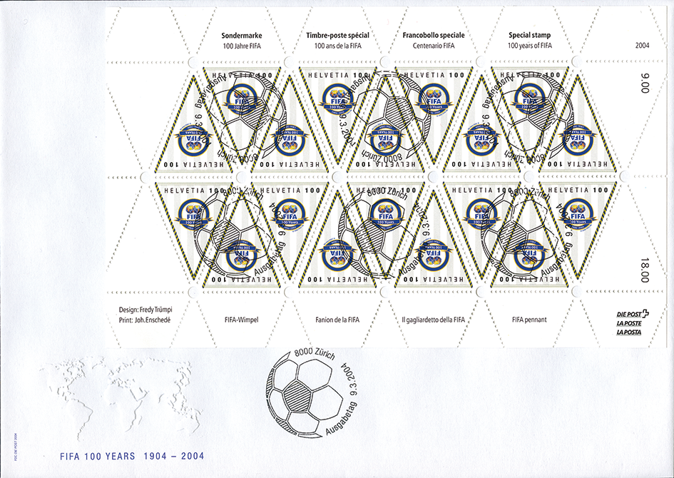 100 Rp. Wimpel &quot;100 Jahre FIFA&quot;