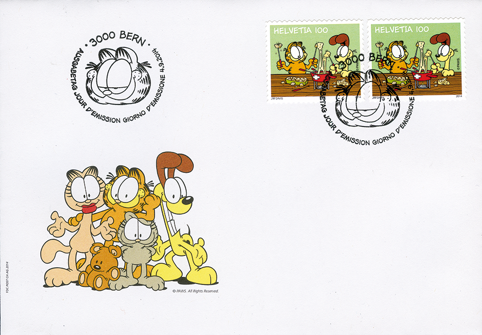 100 Rp. Garfield - Schokolade, &quot;Verschiedene Hintergrundfarben und unterschiedliche Zähnung&quot;