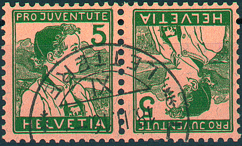 5+5 Rp. grün, sämisch