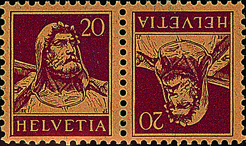 20+20 Rp. rotlila, sämisch