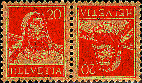 20+20 Rp. orangerot, sämisch