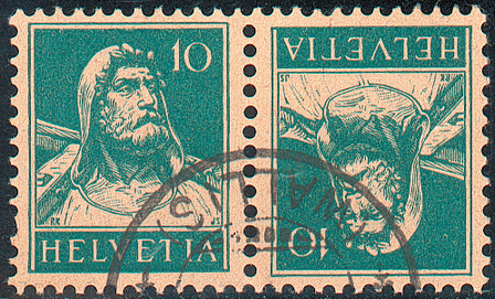 10+10 Rp. blaugrün, sämisch