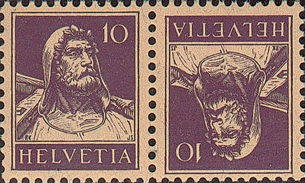 10+10 Rp. dunkelviolett, sämisch