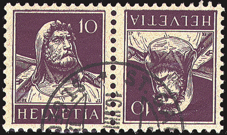 10+10 Rp. dunkelviolett, sämisch