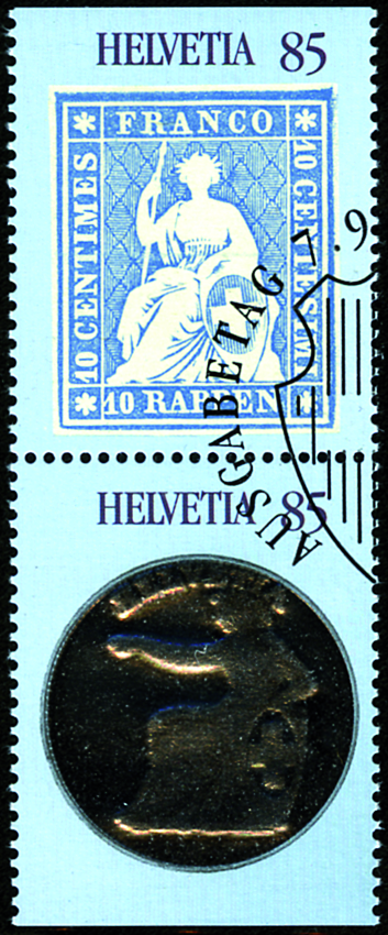 85+85 Rp, Sitzende Helvetia