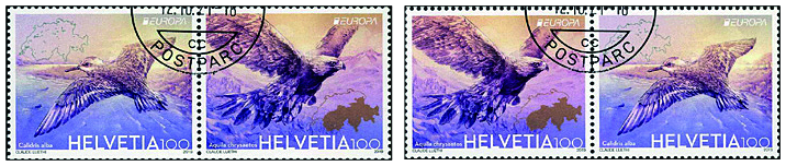 2019, Europa - Vögel, gelbes Papier