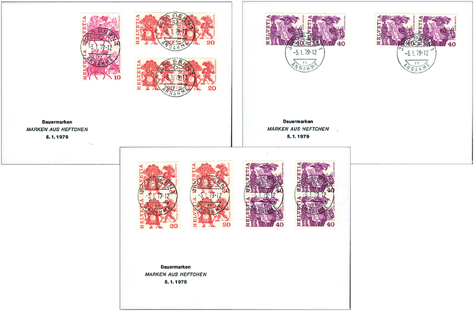 1979, Freimarken aus Heftchen