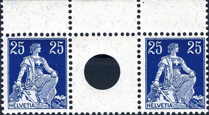 25+25 Rp. blau-hellblau