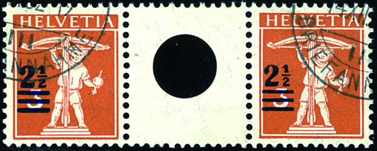 2 1-2 auf 3 Rp. braunorange