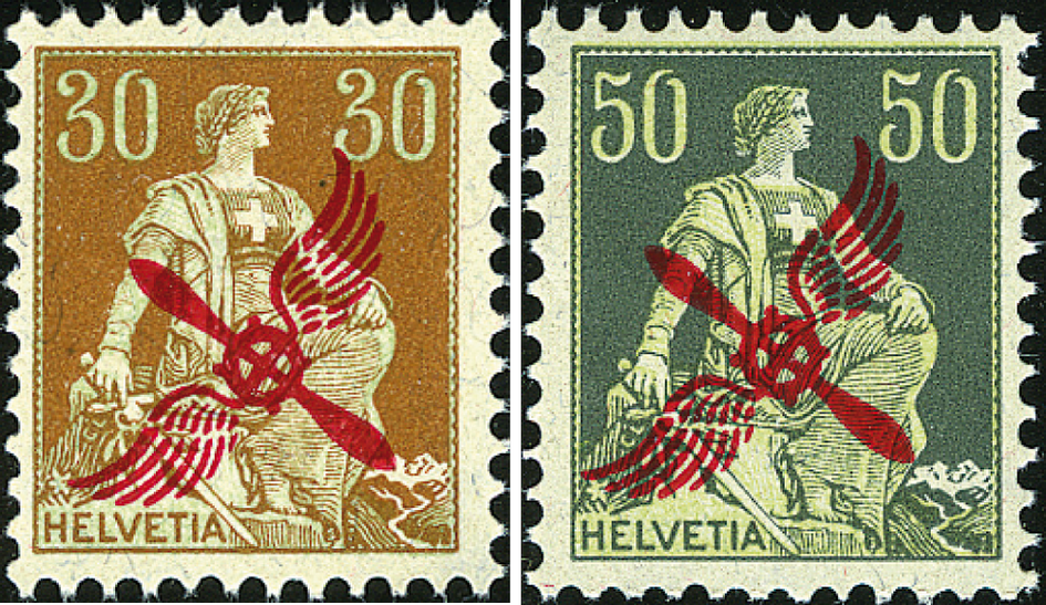 1919-1920, Offizielle-Ausgabe, Helvetia mit Schwert