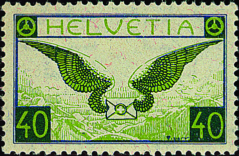 40 Rp. blau-gelbgrün
