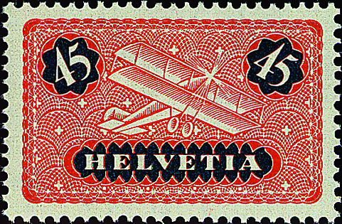 45 Rp. rot-dunkelblau