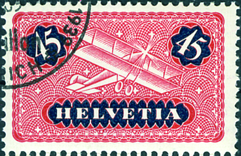 45 Rp. rot-dunkelblau