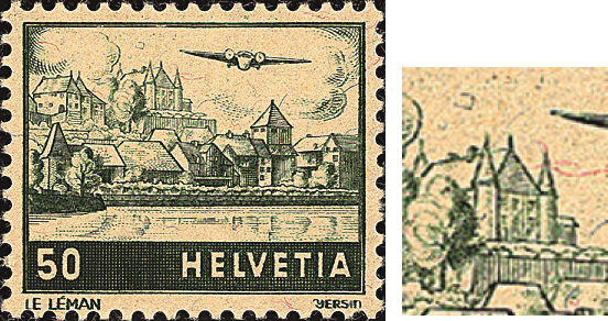 50 Rp. Genfersee, Doppelprägung