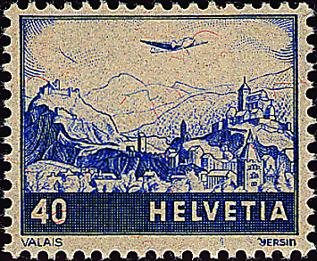 40 Rp. reinblau, rosa