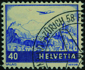 40 Rp. reinblau, rosa