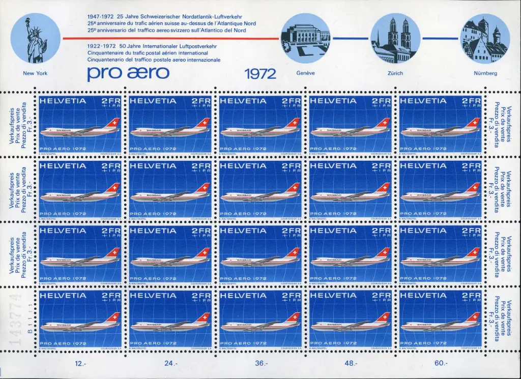 2+1 Fr. Swissair Jumbo-Jet