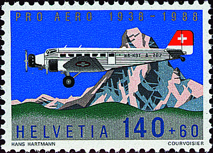 140+60 Rp. JU52 und Matterhorn