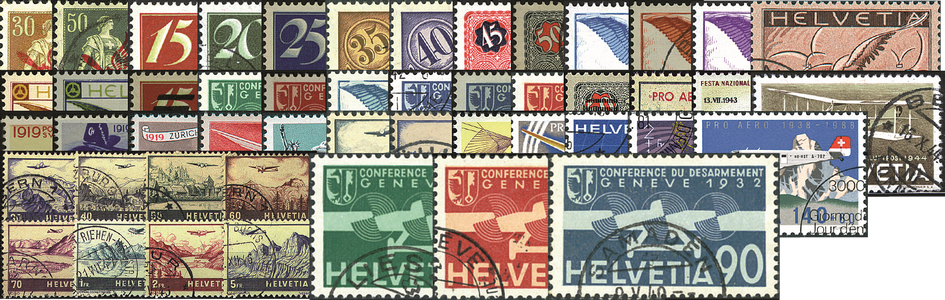 1919-1988, Flugpost-Ausgaben