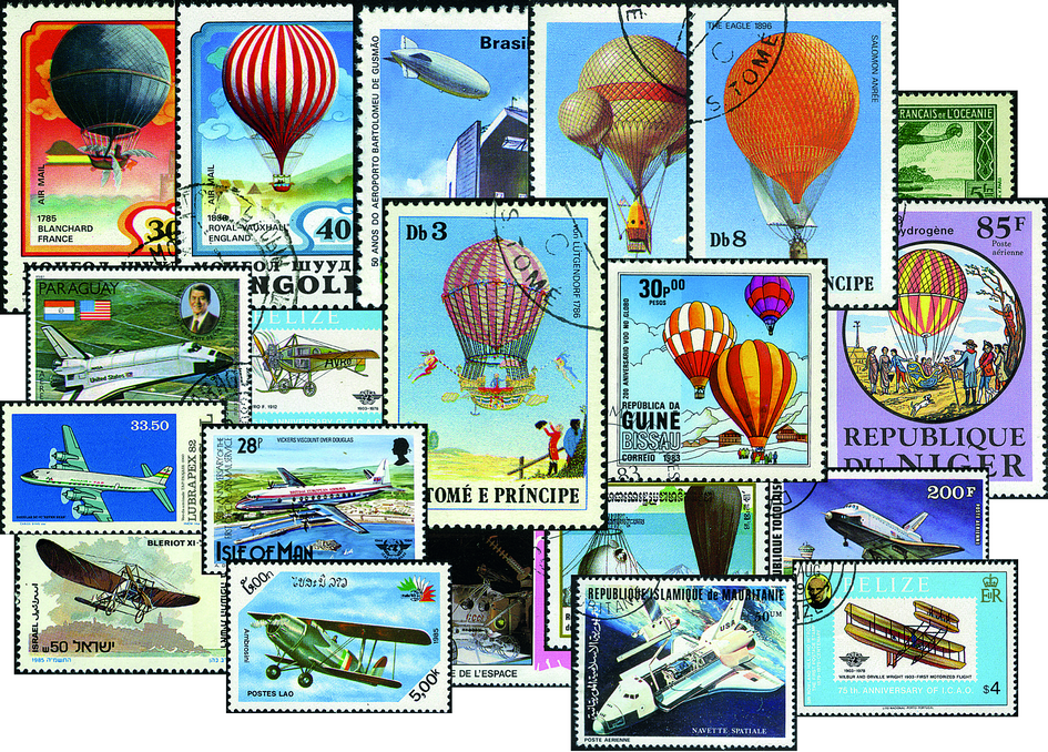 2013, Verschiedene Flugzeuge, Ballone, Zeppeline, Apollo, Doppeldecker und Düsenjets (10g)