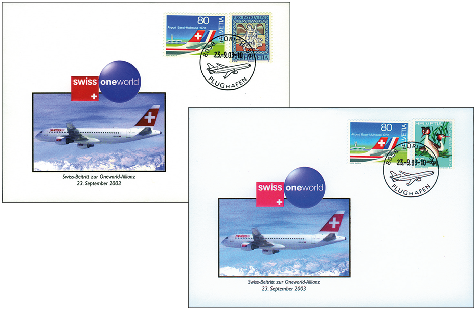 2003, Sonderbeleg Beitritt Swiss zur oneworld