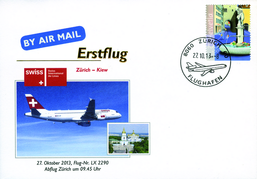 2013, Erstflug Swiss Zürich-Kiew