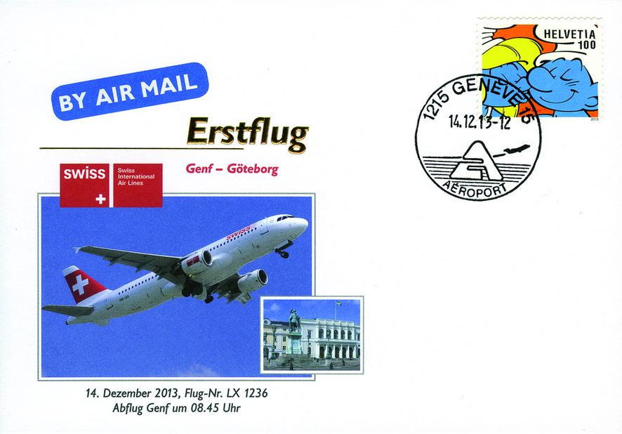 2013, Erstflug Swiss Airlines Genf-Göteborg