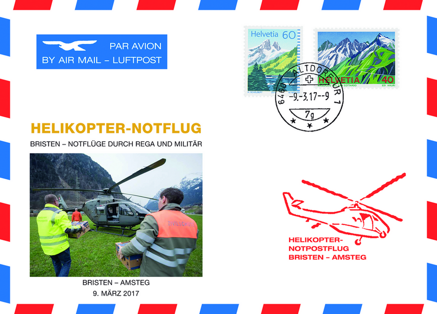 2017, Bristen - Notflüge durch Rega und Militär &quot;Bristen-Amsteg&quot;