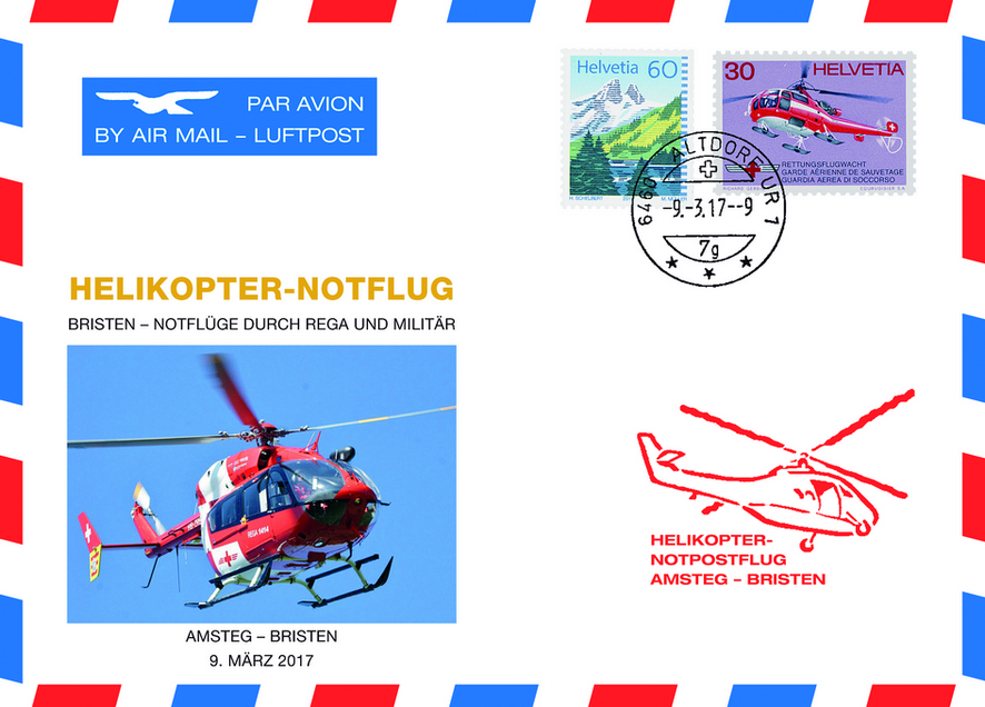 2017, Bristen - Notflüge durch Rega und Militär &quot;Amsteg-Bristen&quot;
