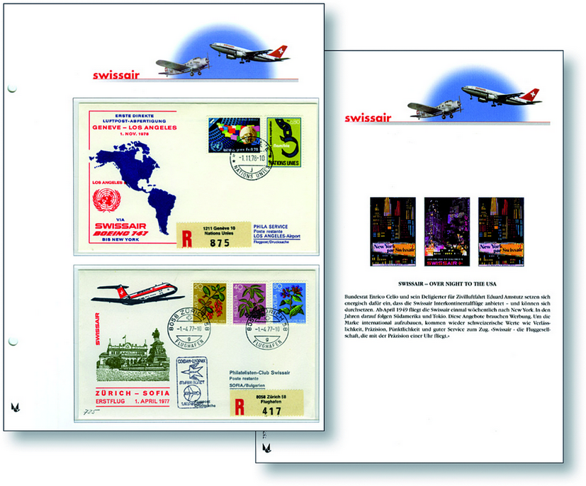 1977, Swissair-Over night to the USA