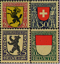 1924 Kantons- und Schweizer Wappen