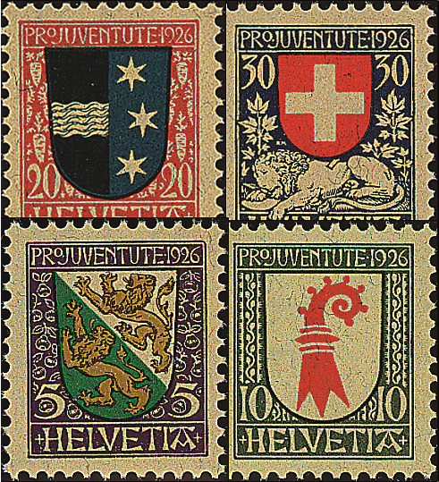 1926, Kantons- und Schweizer Wappen