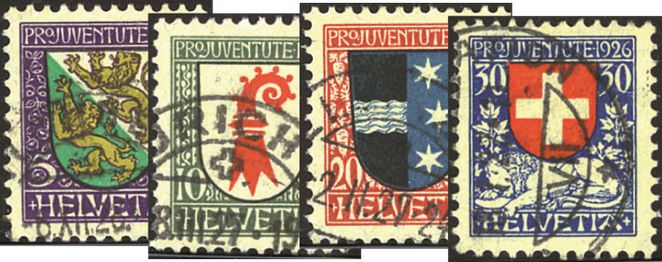 1926, Kantons- und Schweizer Wappen