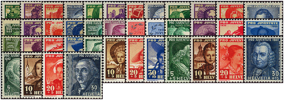 1933-1942, Persönlichkeiten und Schweizer Frauentrachten
