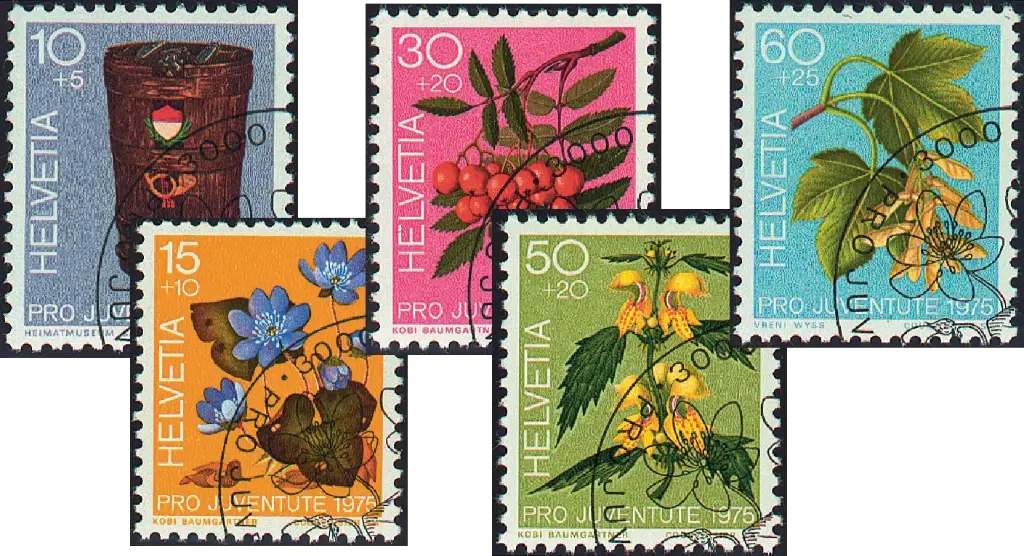 1975, Tag der Briefmarke, Zierpflanzen des Waldes