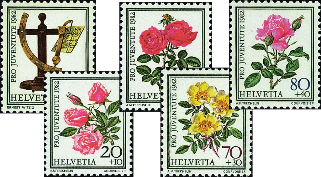 1982, Tag der Briefmarke, Rosen III