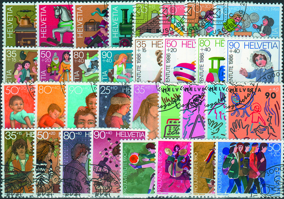 1983-1990, Pro Juventute Komplett-Kollektion