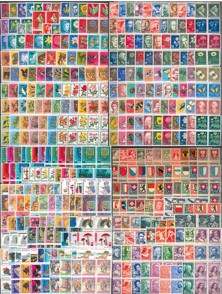 1913-1999, Pro Juventute-Viererblock-Komplettsammlung