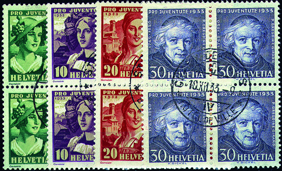 1933, Scheizer Frauentrachten und Bildnis Grégoire Girards