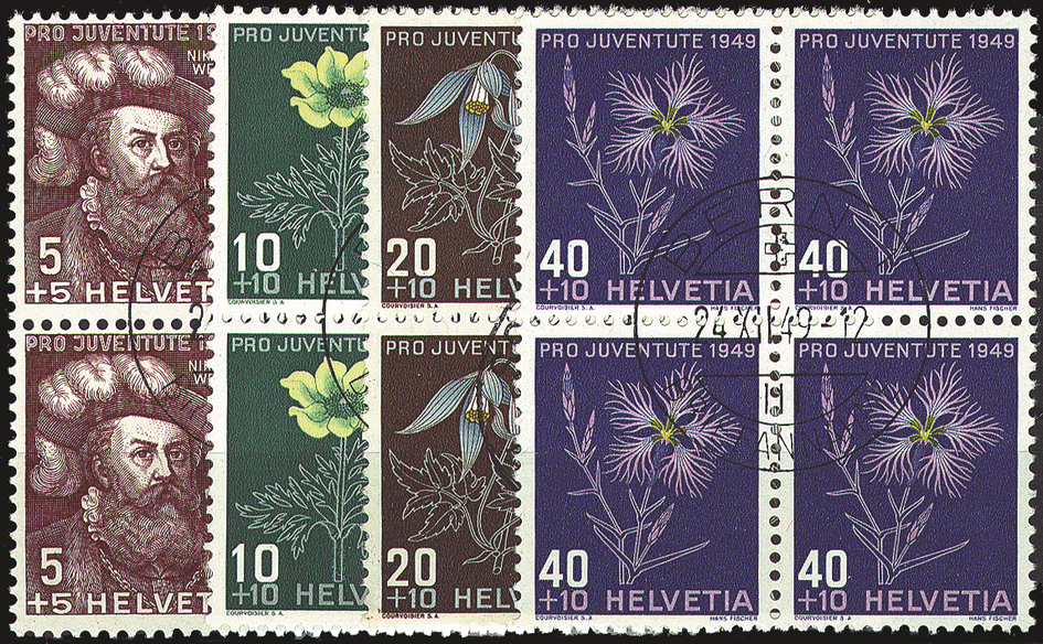 1949, Bildnis Niklaus Wengis und Alpenblumerbilder