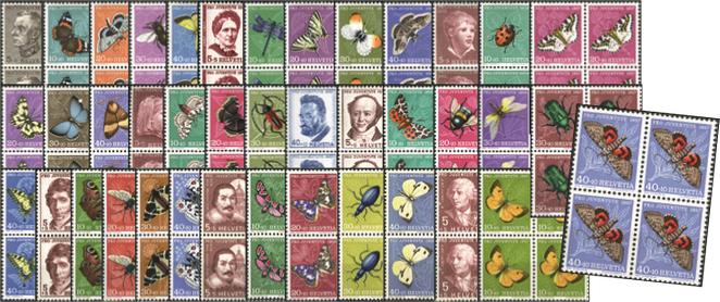 1950-1957, Pro Juventute Komplett-Kollektion