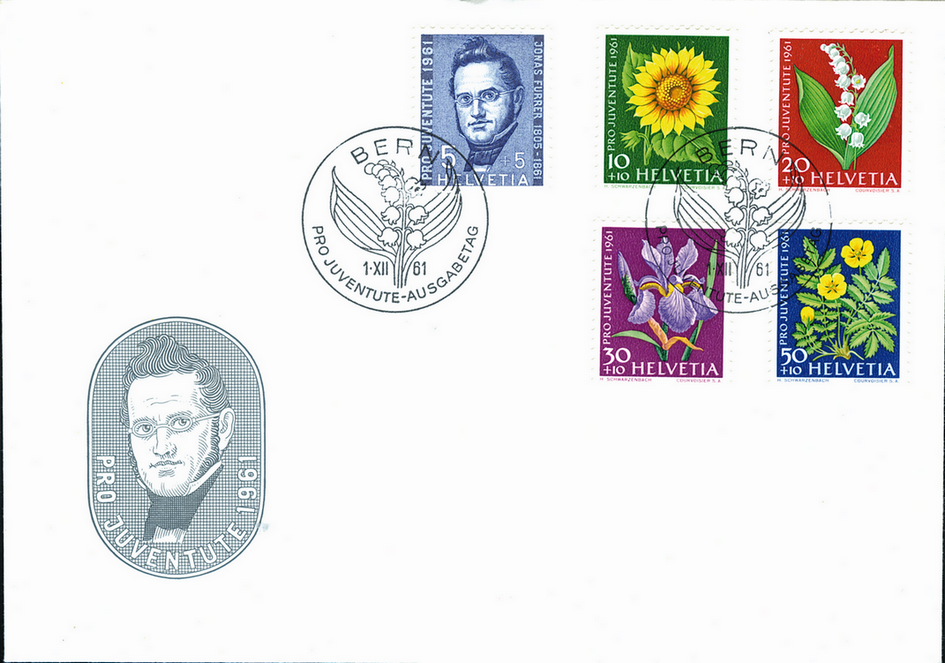 1961, Bildnis Jonas Furrers, Wiesen- und Gartenblumen