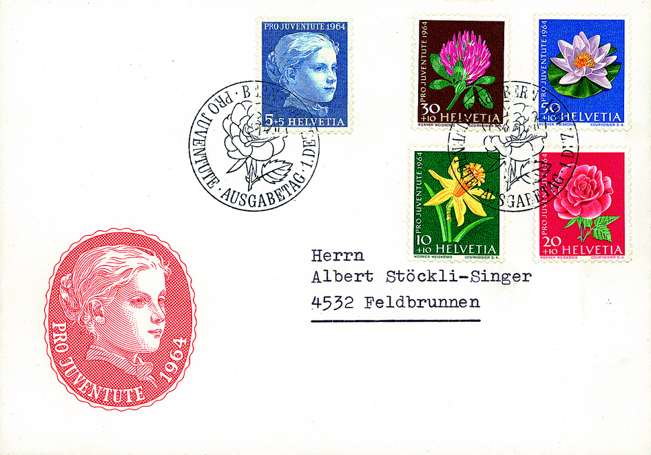 1964, Mädchenbildnis, Wiesen- und Gartenblumen