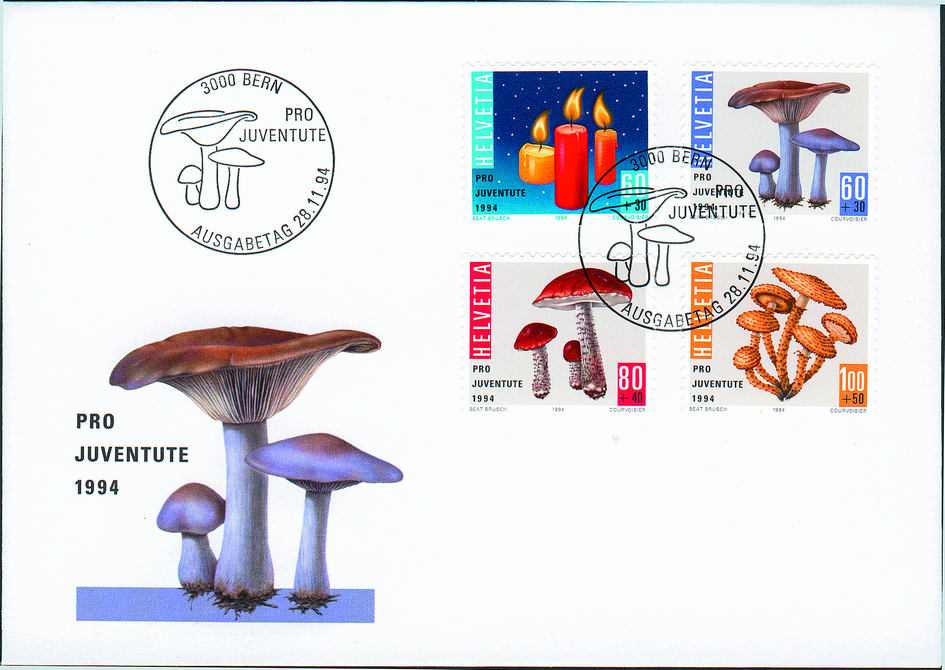 1994, Weihnachtsmarke, Pilze