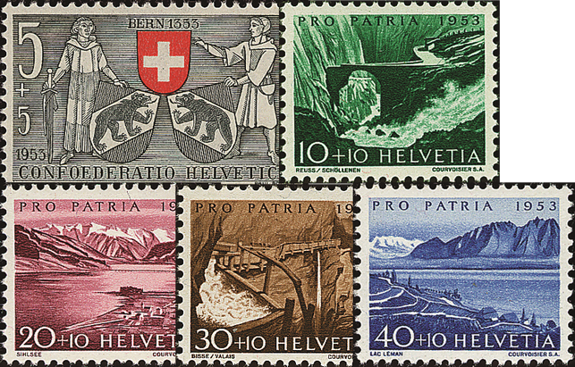 1953, Bern 600 Jahre in der Eidgenossenschaft, Seen und Wasserläufe