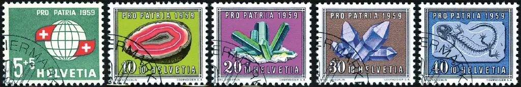 1959, Weltkugel, Mineralien und Versteinerungen