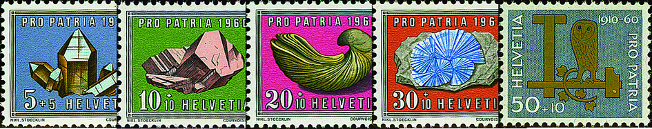 1960, Mineralien und Versteinerungen, Symbole