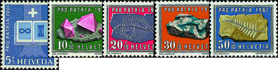 1961, Sinnbild, Mineralien und Versteinerungen