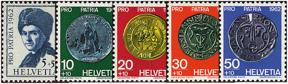 1962, Jean-Jaques Rousseau, alte Schweizer Münzen